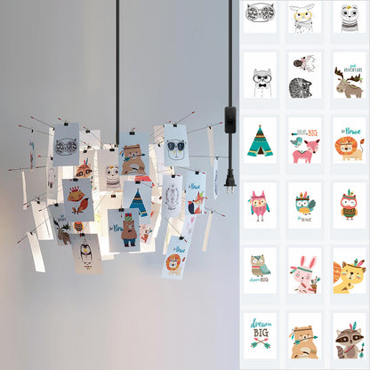 Élise Paper Art Plug-In Hanging Chandelier