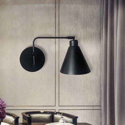 Solène Farmhouse Cone Wall Sconce Rotatable Lamp