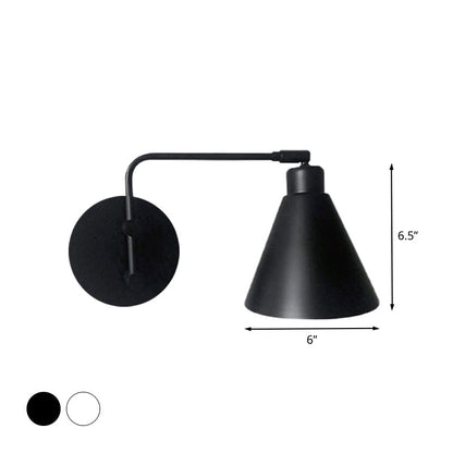 Solène Farmhouse Cone Wall Sconce Rotatable Lamp