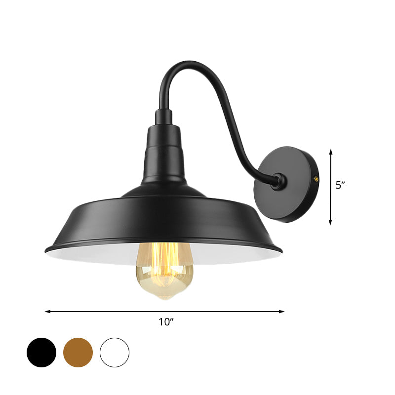 Harper Industrial Gooseneck Barn Wall Sconce