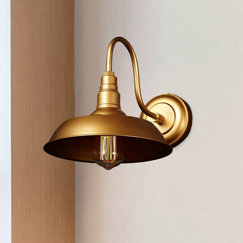 Harper Industrial Gooseneck Barn Wall Sconce