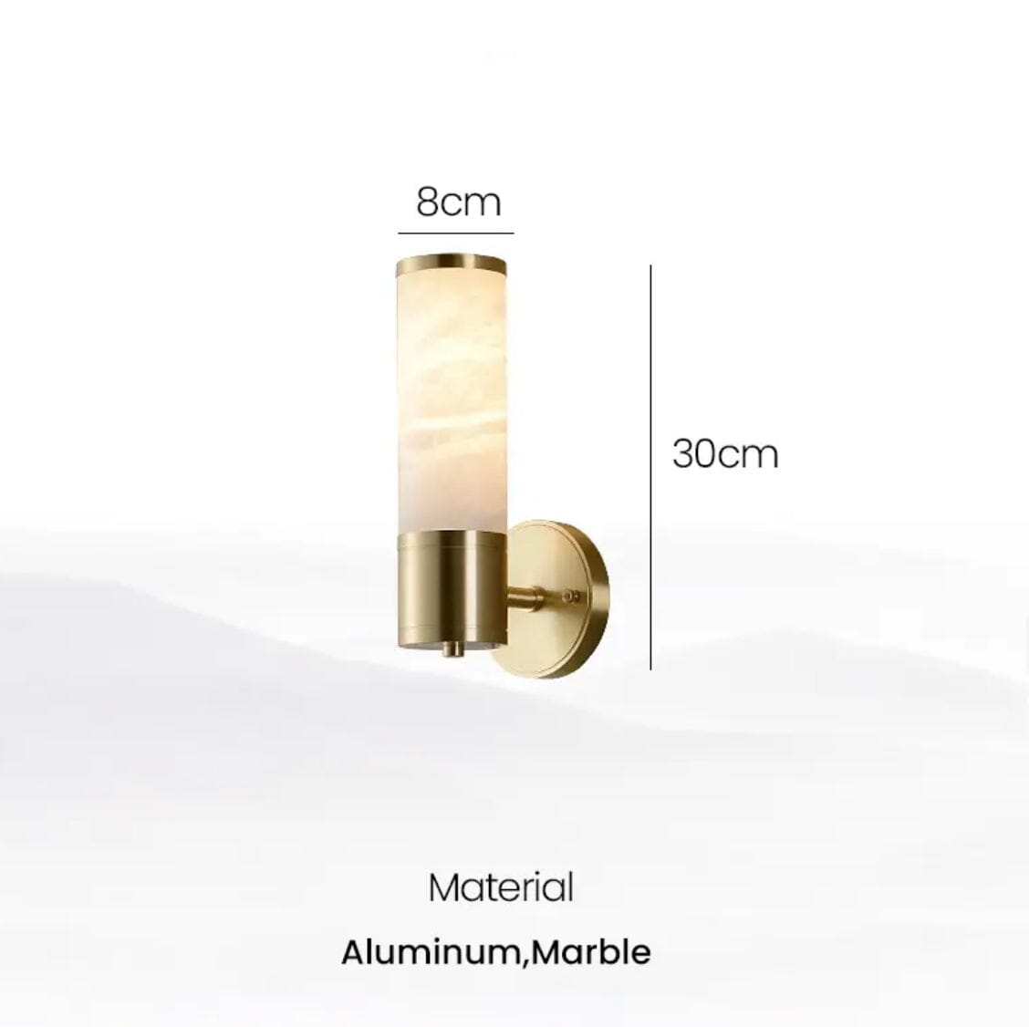 Beatrice Marble Pillar Sconce