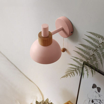 Applique Dôme Amélie Macaron – Abat-jour Métal avec Chaînette, 5 à 9 pouces