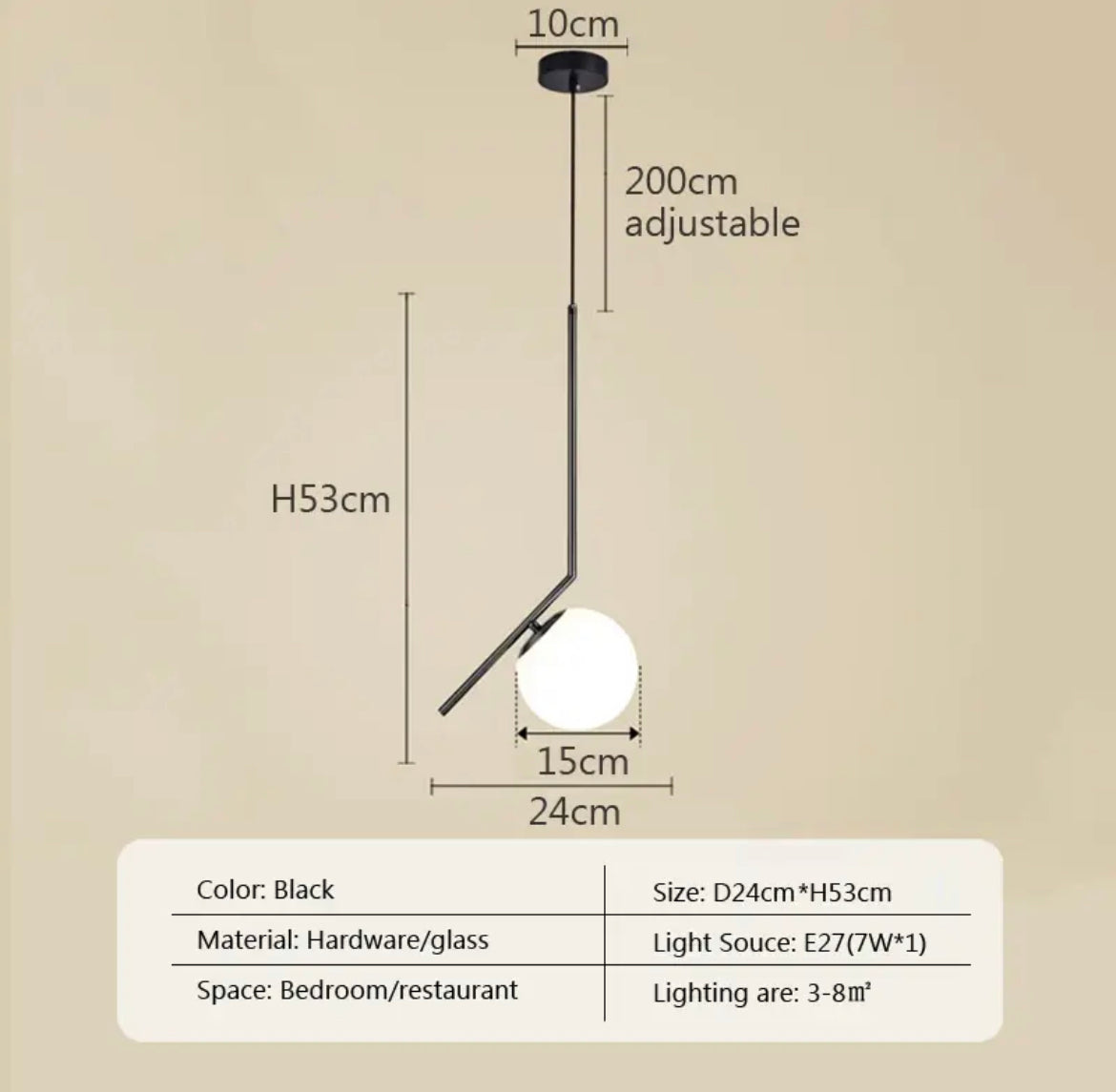 Isabelle Spherical Opal Pendant Light