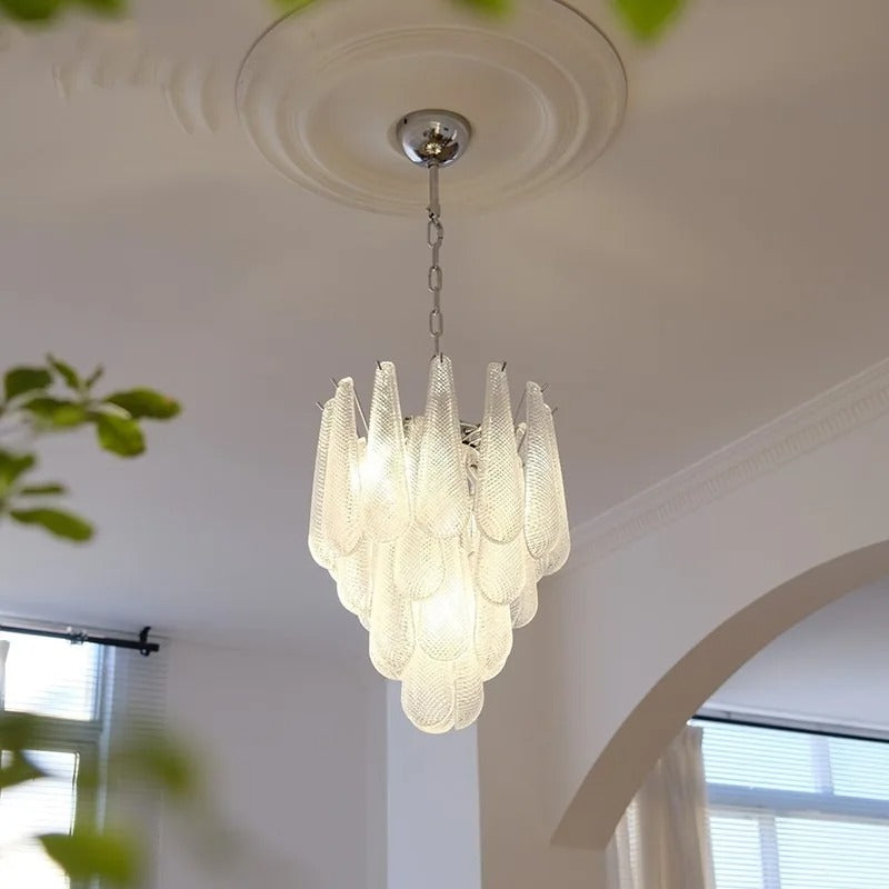 Lustre Thérèse voilé givré chutes de neige