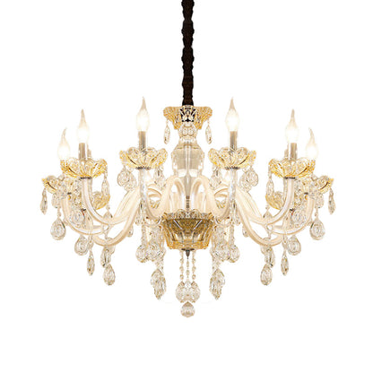 Lustre pendentif Colette White Crystal Candlestick