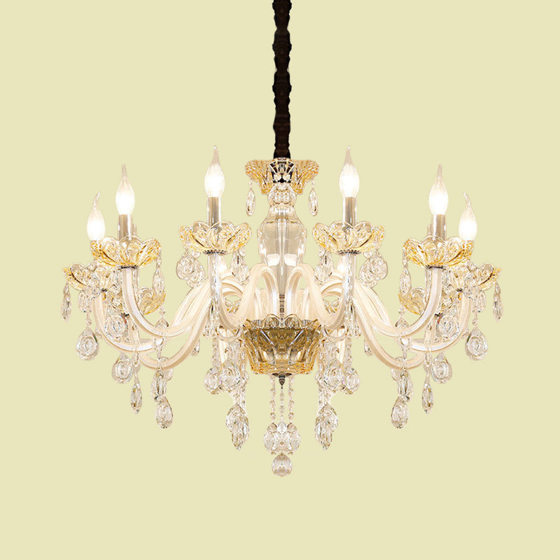 Lustre pendentif Colette White Crystal Candlestick