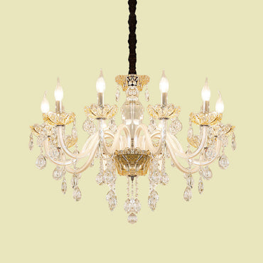 Lustre pendentif Colette White Crystal Candlestick