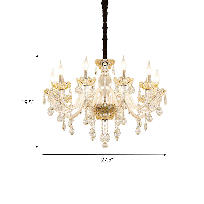 Lustre pendentif Colette White Crystal Candlestick