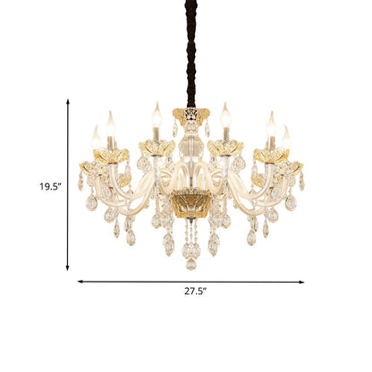 Lustre pendentif Colette White Crystal Candlestick