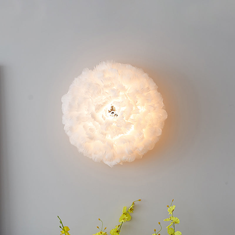 Océane Feather Bloom Wall Light Sconce