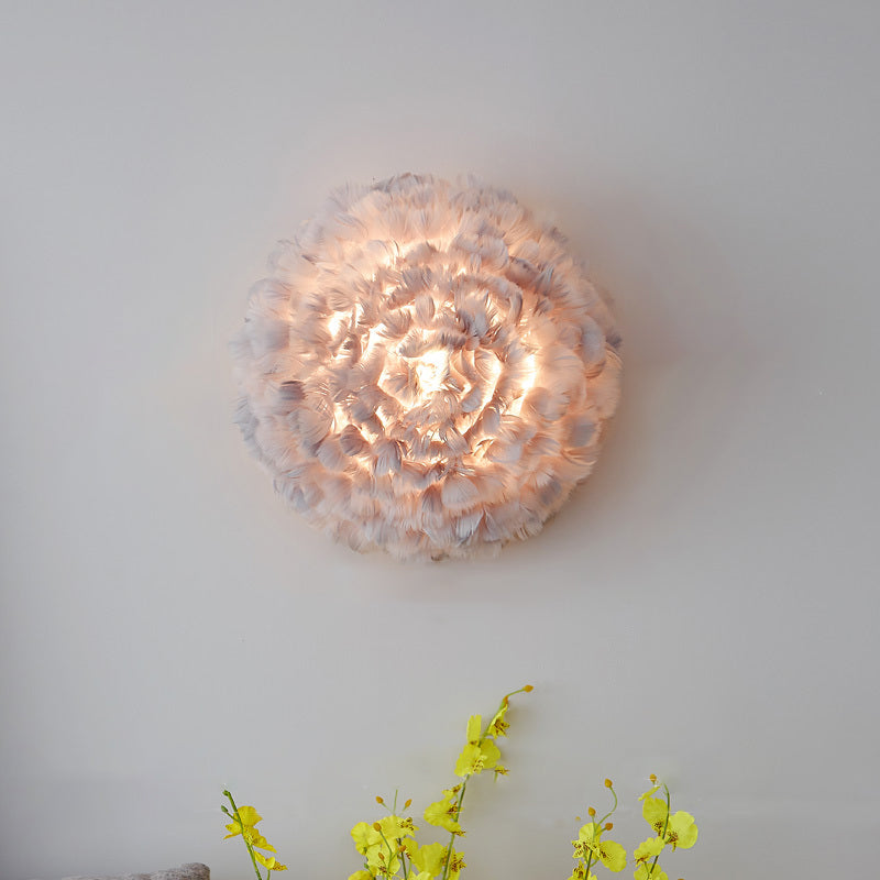 Océane Feather Bloom Wall Light Sconce