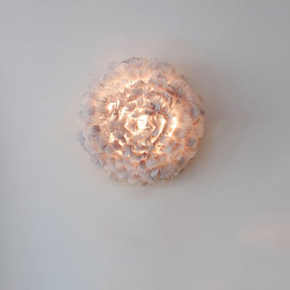 Océane Feather Bloom Wall Light Sconce