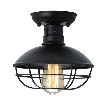 Plafonnier semi-encastré Juliette Farmhouse Black Cage