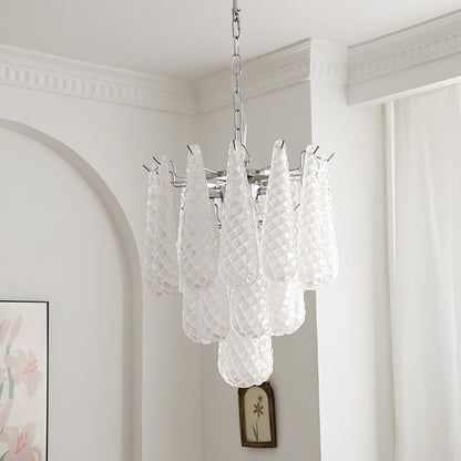 Lustre Thérèse voilé givré chutes de neige