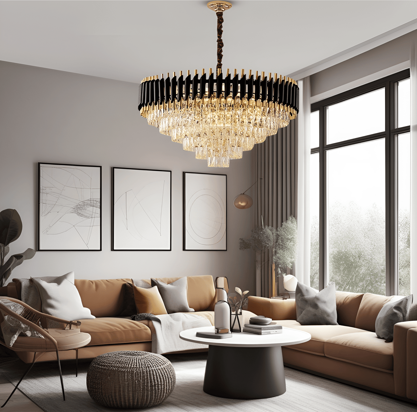 Lustre en Cristal K9 de Luxe Leonardo Elena
