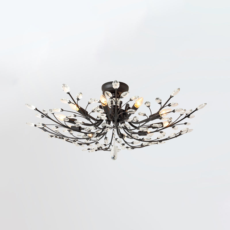 Madeleine Crystal Branch Semi Flush Ceiling Light