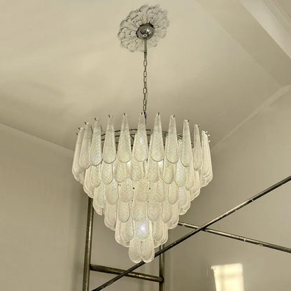 Lustre Thérèse voilé givré chutes de neige