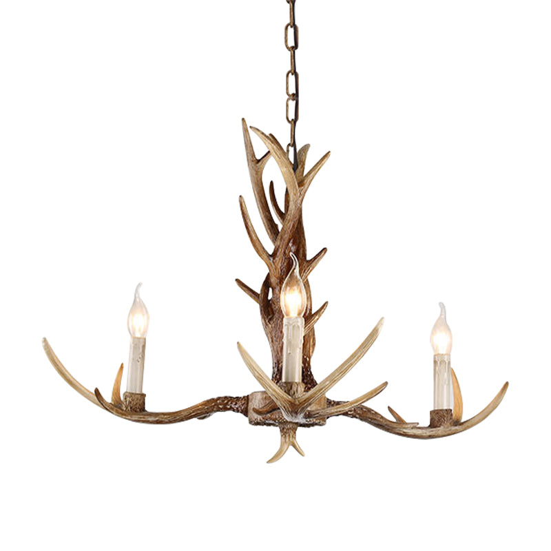 Lustre en résine Elodie Antique à candélabres