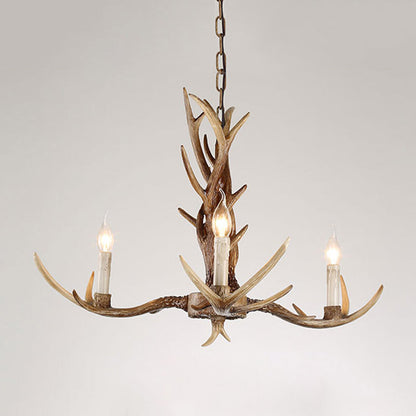 Lustre en résine Elodie Antique à candélabres