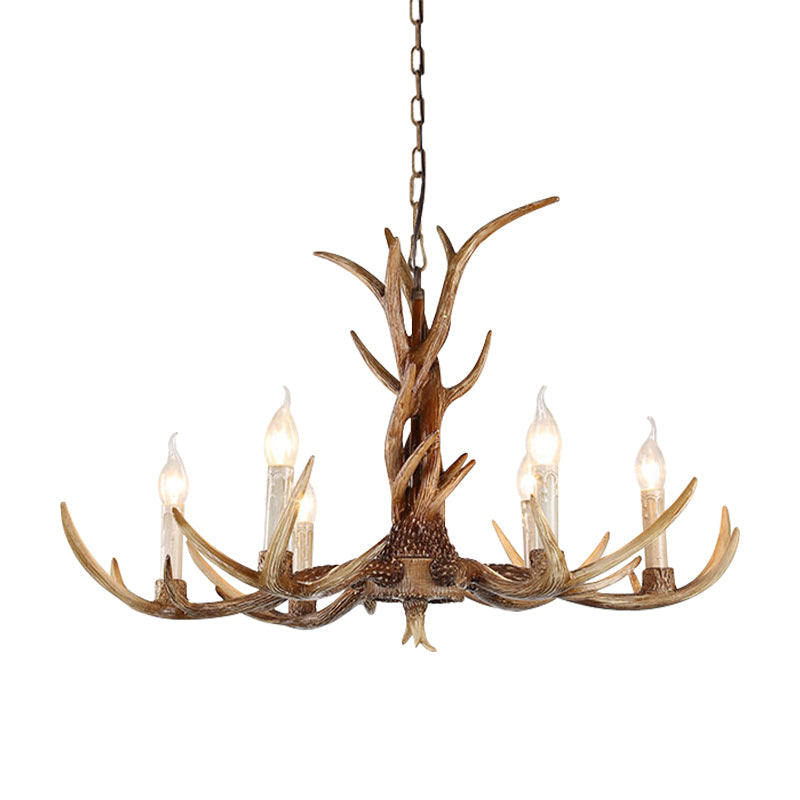 Lustre en résine Elodie Antique à candélabres