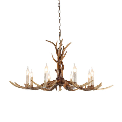 Lustre en résine Elodie Antique à candélabres
