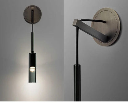 Clémence Smoky Glass Wall Lamp with Modern Pendant Style