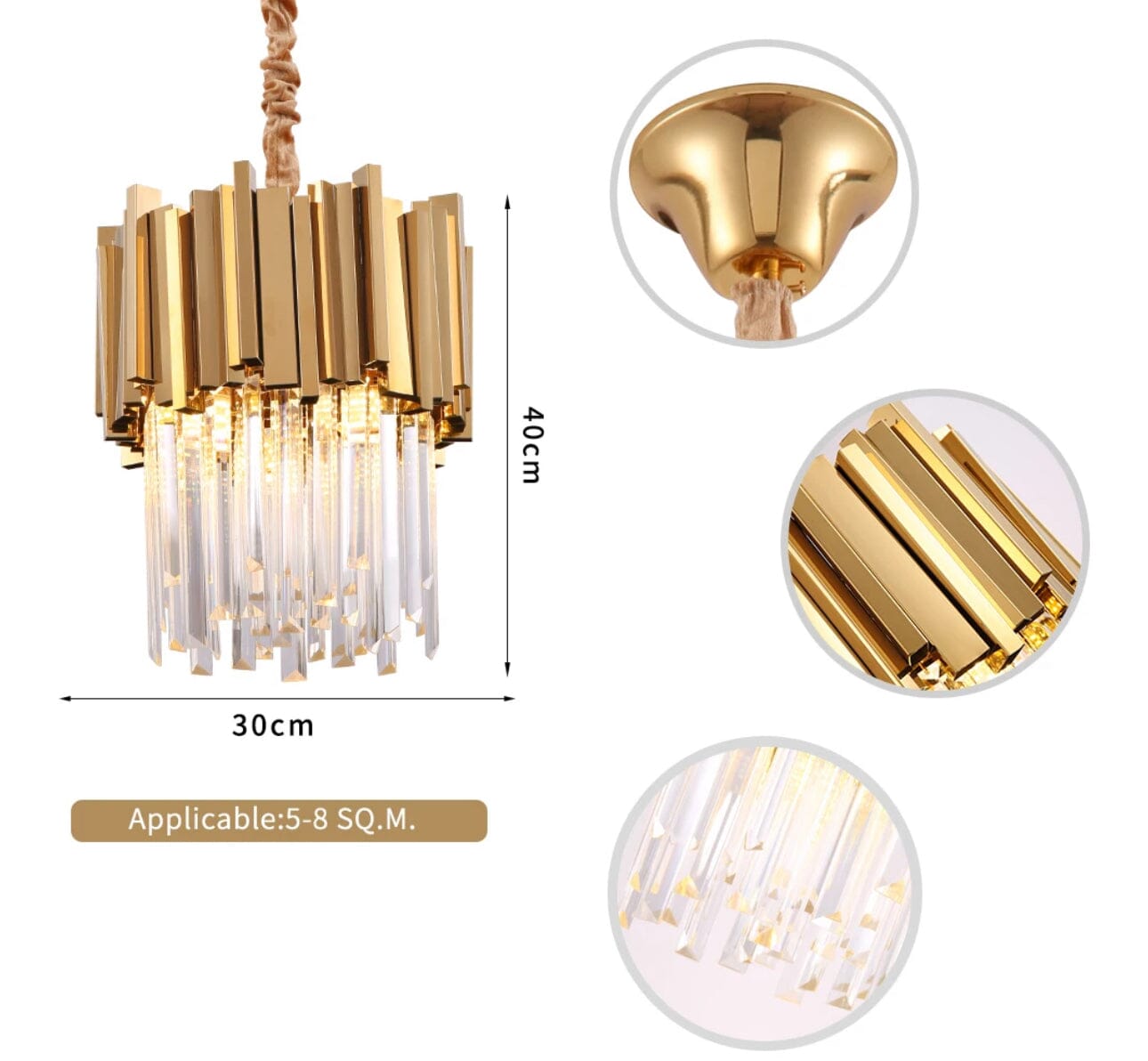 Clara Luxury Crystal Pendant Hanging Light