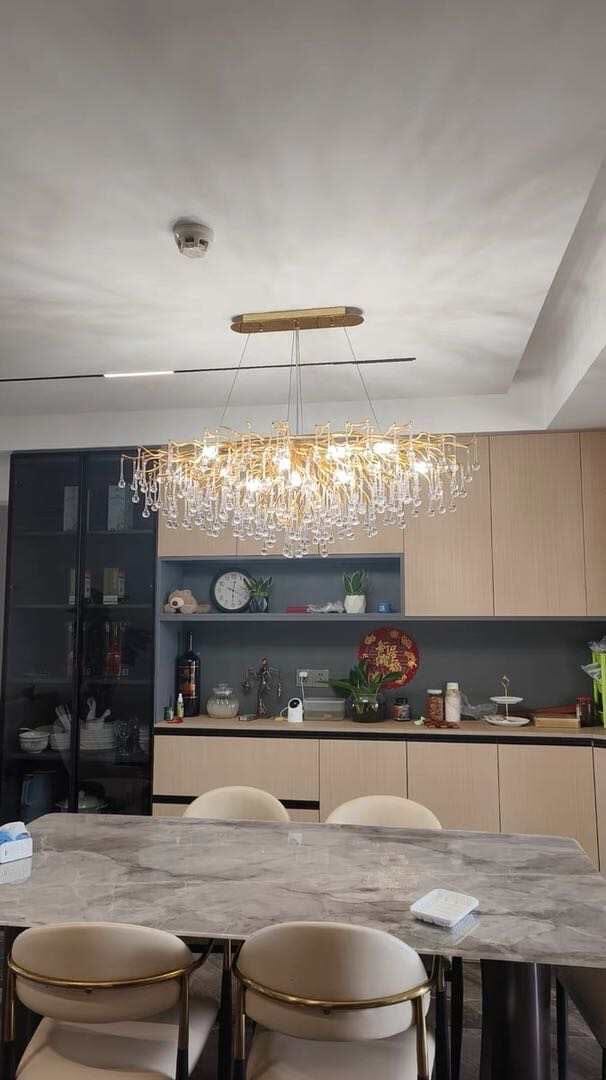 Lustre de luxe en cristal Noémie Waterdrop