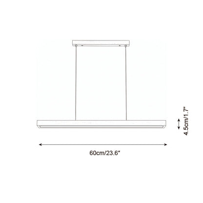 Elodie Minimal Walnut Wood Linear Chandelier