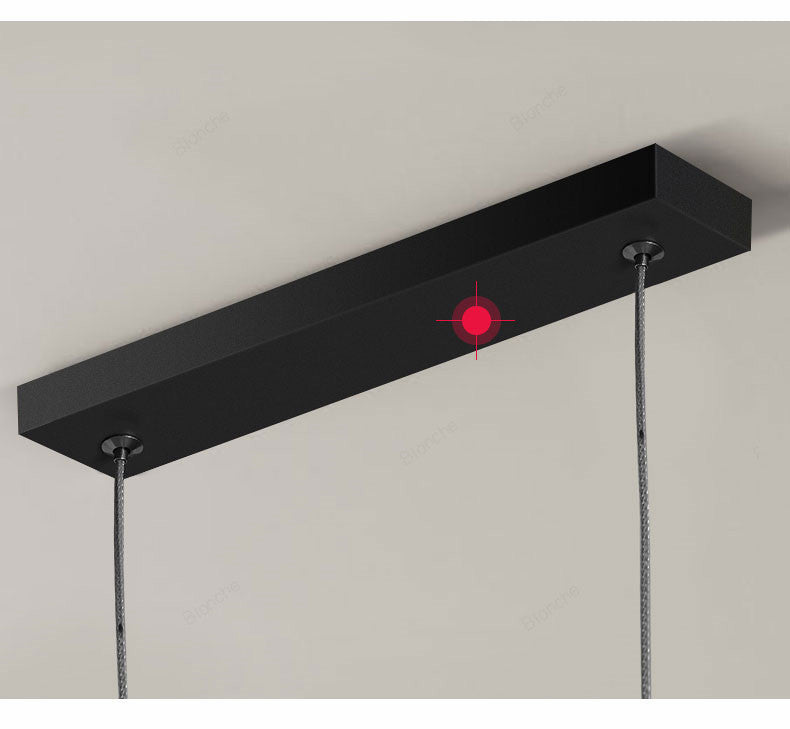 Lustre LED linéaire minimaliste Camille Plafonnier moderne or noir