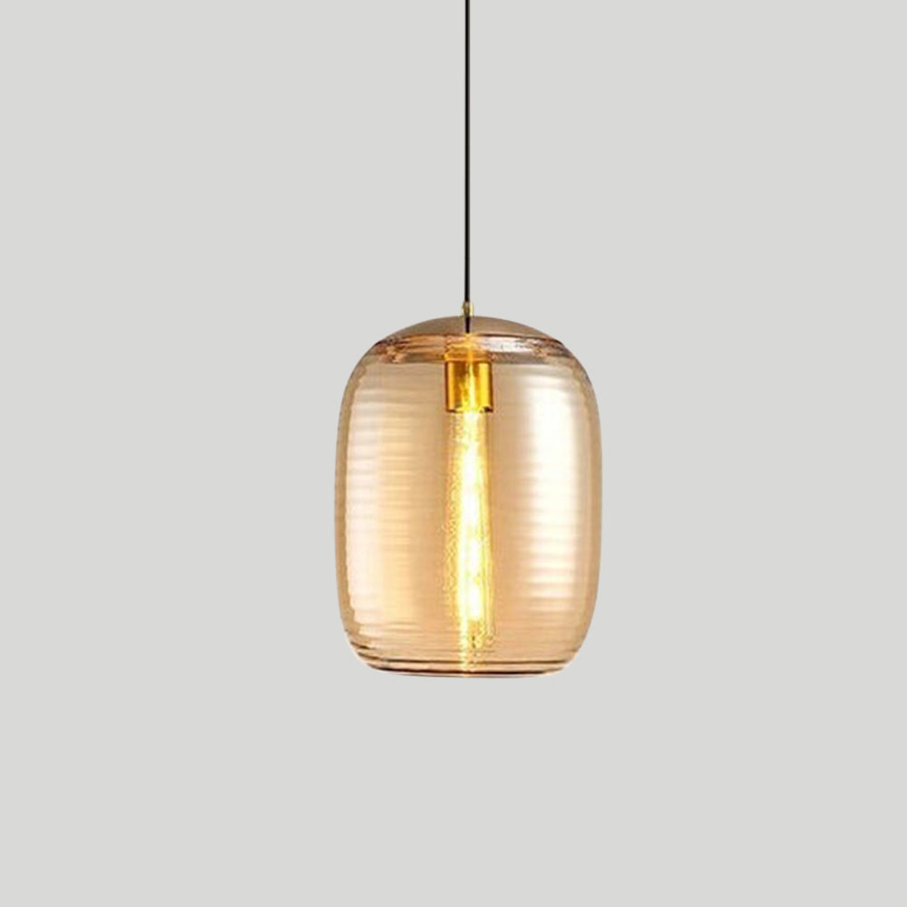 Pendentif en verre fileté minimaliste Camille