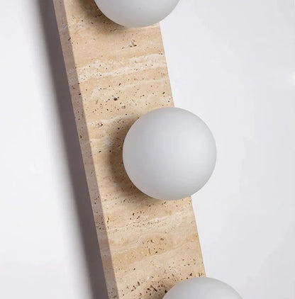 Élodie Arco Travertine LED Wall Sconce