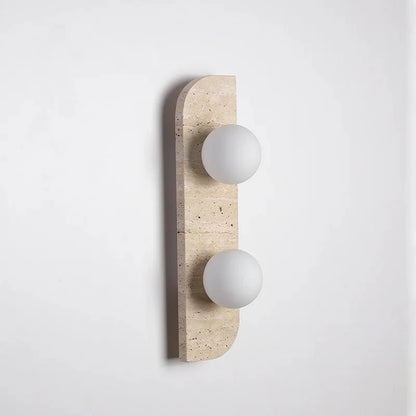 Élodie Arco Travertine LED Wall Sconce