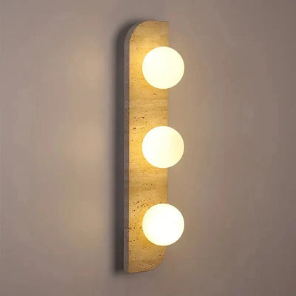 Élodie Arco Travertine LED Wall Sconce