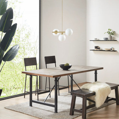 Élise Aurelia Frosted Glass Globe Chandelier