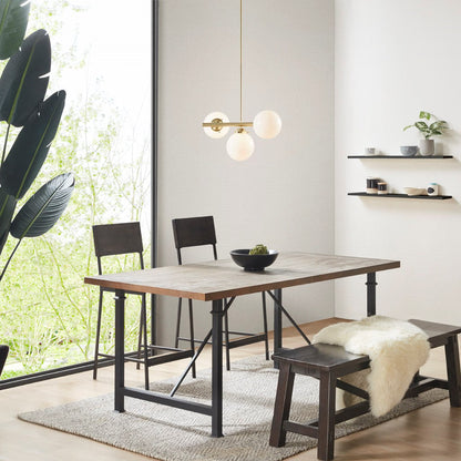 Élise Aurelia Frosted Glass Globe Chandelier