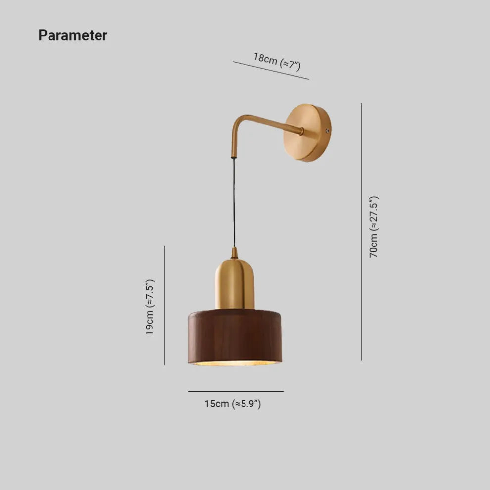 Elodie Wooden Wall Lamp