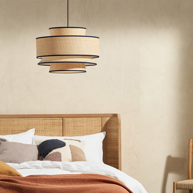 Élise Bali Sculptural Rattan LED Pendant Light