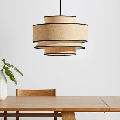Élise Bali Sculptural Rattan LED Pendant Light
