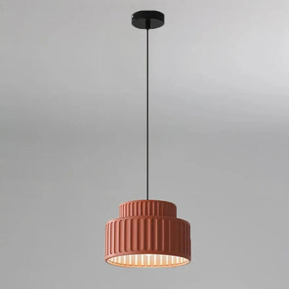 Plafonnier LED en résine nervurée Camille, style nordique