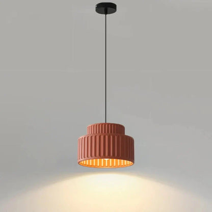 Plafonnier LED en résine nervurée Camille, style nordique