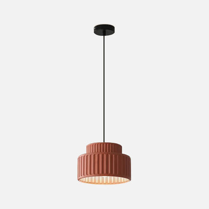 Plafonnier LED en résine nervurée Camille, style nordique