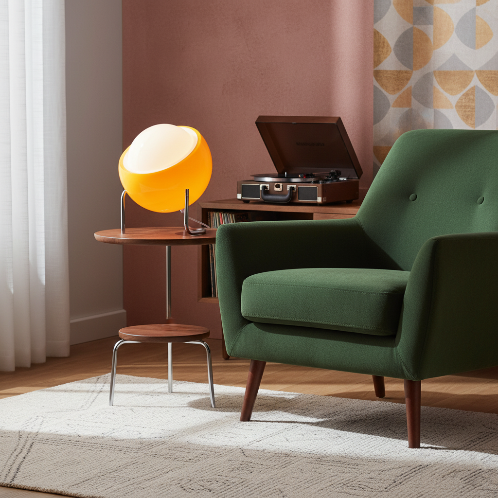 Margaux Bauhaus Dome Table Lamp with Curved Metal Base