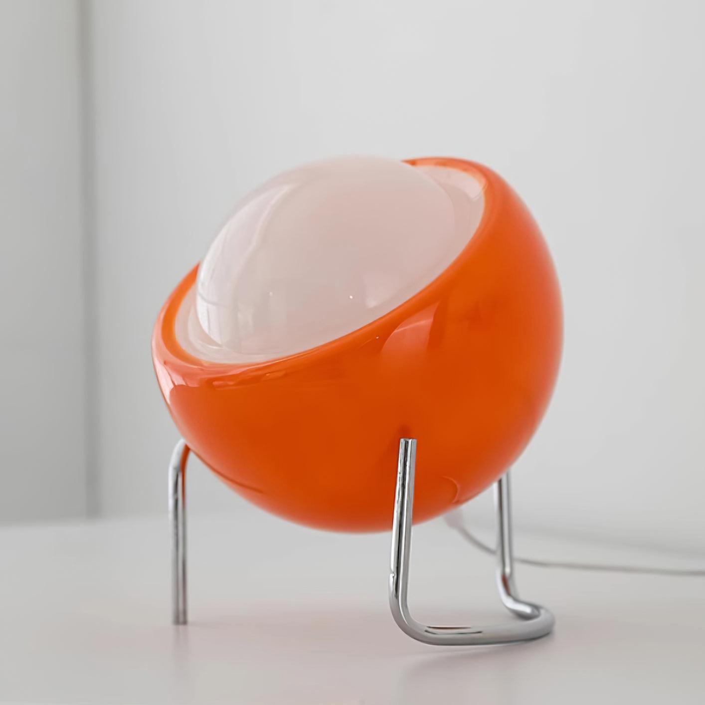 Margaux Bauhaus Dome Table Lamp with Curved Metal Base
