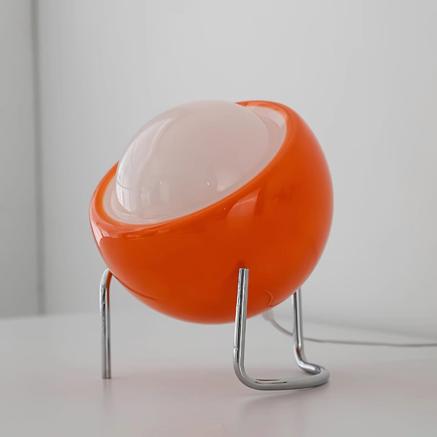Margaux Bauhaus Dome Table Lamp with Curved Metal Base