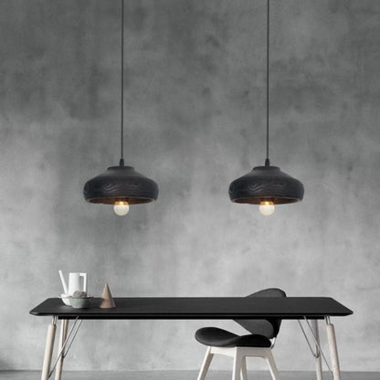 Suspension Sophie Blackwood en résine imitation bois