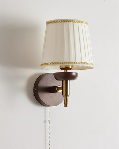 Applique murale Isabelle Blixen Bois et Tissu Éclairage classique