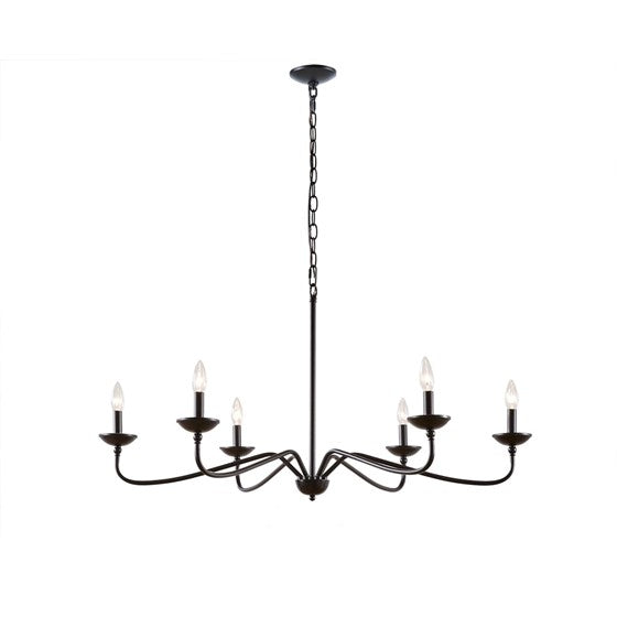 Élise Brighton Farmhouse 6-Light Metal Chandelier