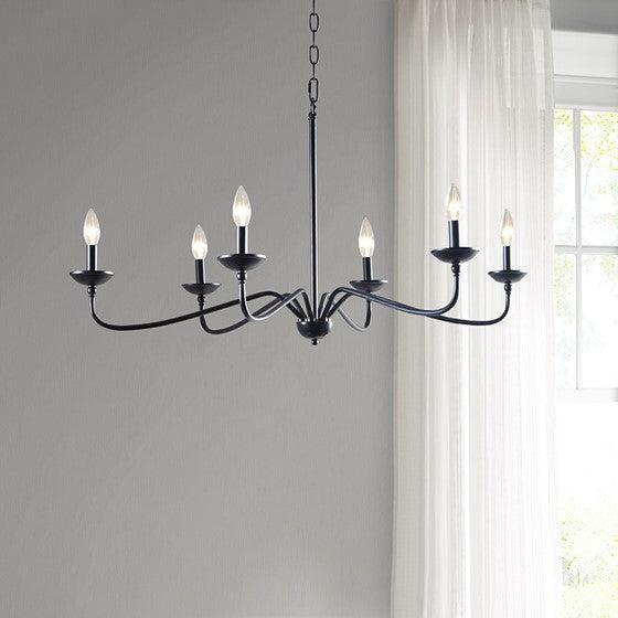 Élise Brighton Farmhouse 6-Light Metal Chandelier